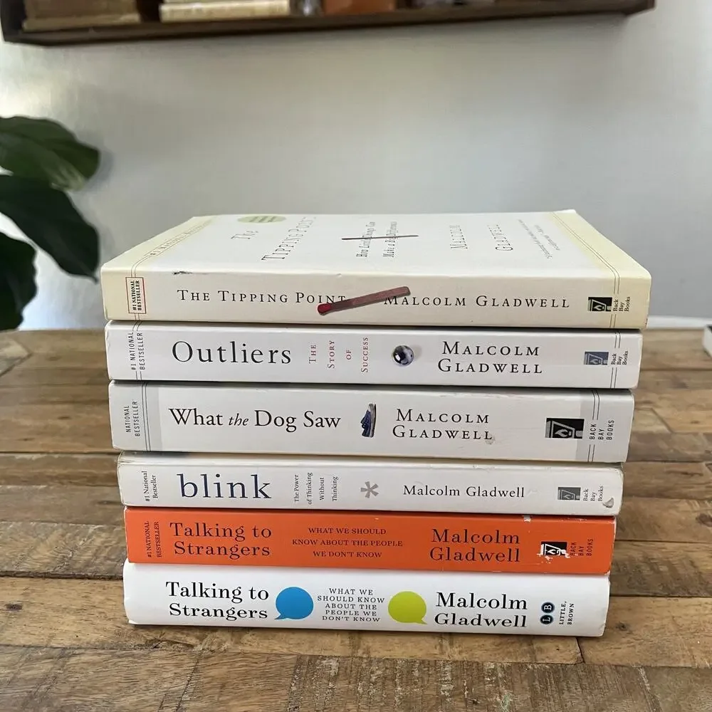 Lot of 6 Malcolm Gladwell Paperback and Hardcover Books
